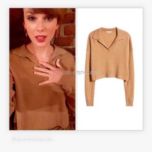 Reformation Cashmere Polo Sweater- Taylor swift style